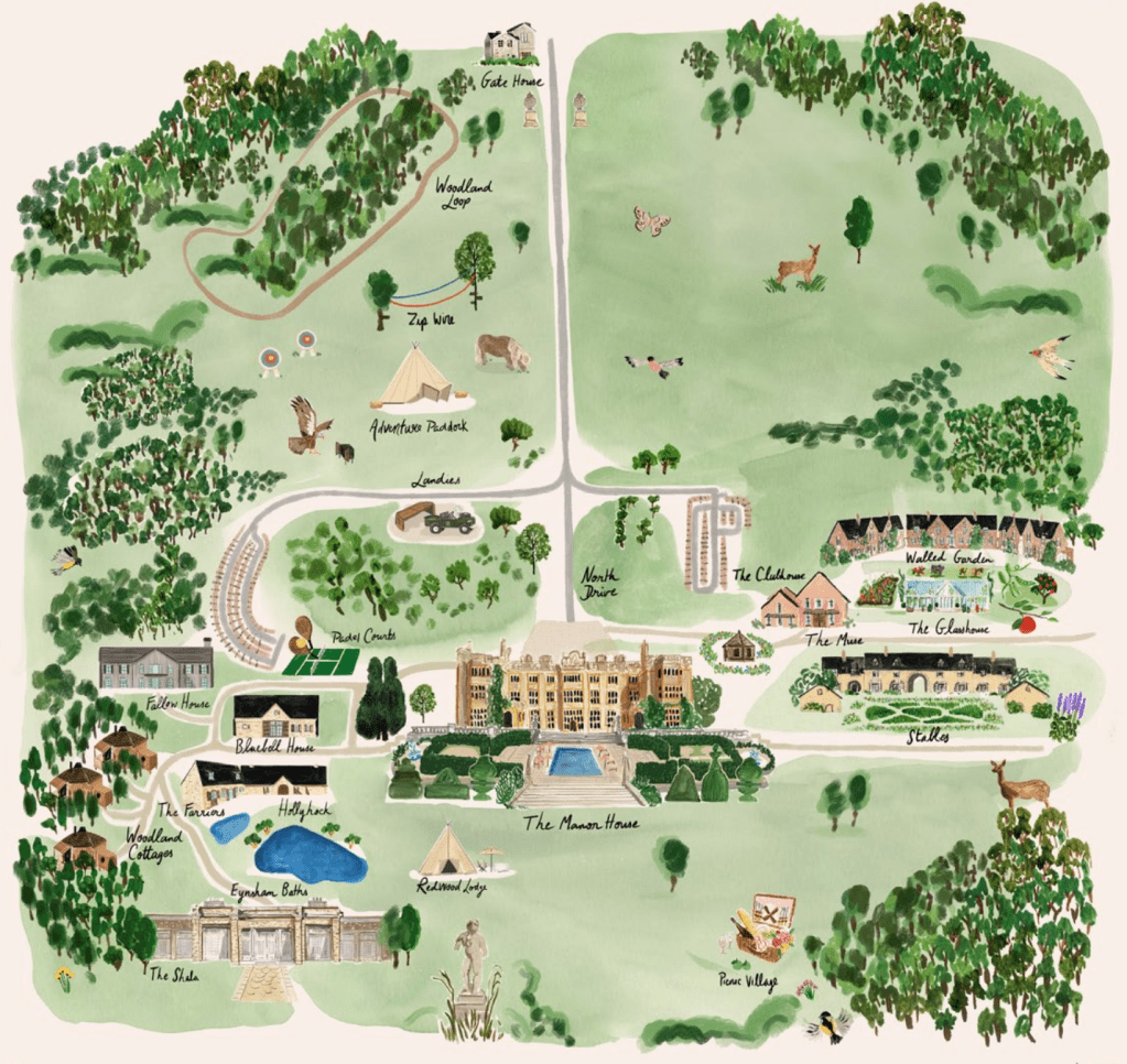 Estelle Manor estate map
