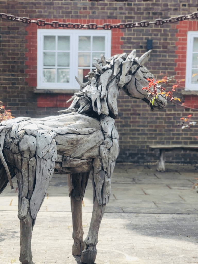 Horse Statue in a courtyard